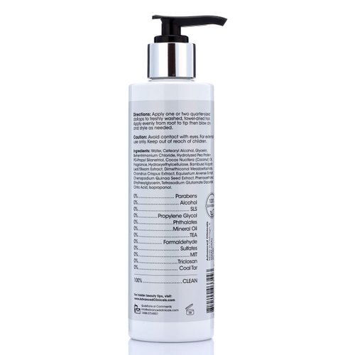Advanced Clinicals 10-in-1 Anti-Frizz Hydrating Heat Protectant Hair Cream Coconut & Bamboo Strengthen, Detangle & Smooth Dry, Damaged Hair DEA, Paraben, Sulfate-Free, Color Safe, 7.5 Fl Oz