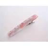 Generic Small 2 inch super slim pink speckled alligator hair clip fine thin hair
