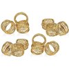 ARN CRAFTS Golden Round Mesh Napkin Rings- Set of 12 for Weddings Dinner Parties or Every Day Use …CW-6-12