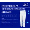 Mizuno Adult Women's Belted Low Rise Fastpitch Softball Pant, Red, Medium