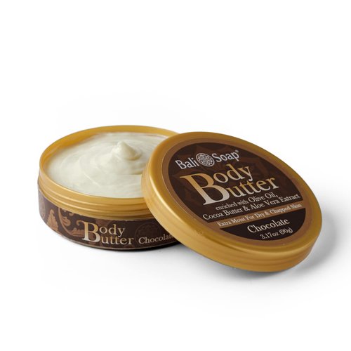 Bali Soap - Chocolate & Vanilla Honey Body Butter - Scented Body Cream for Women & Men - Cocoa Butter Aloe Vera Extract, 2 Pack Gift Set 3.1 Oz Each