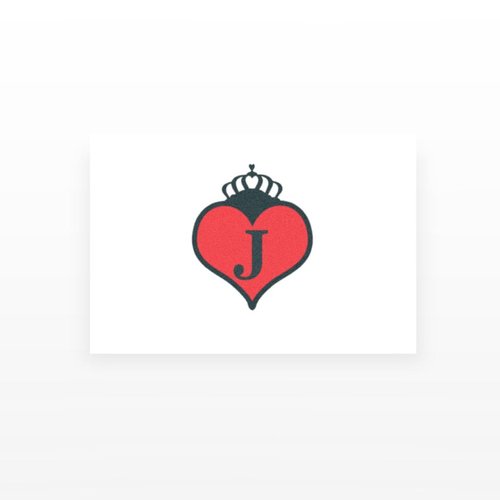 2x Jack of Hearts Temporary Tattoos