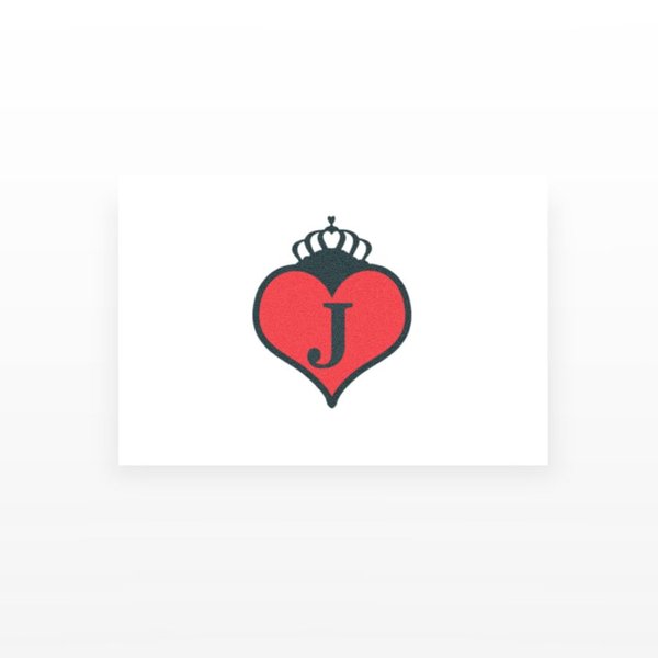 2x Jack of Hearts Temporary Tattoos