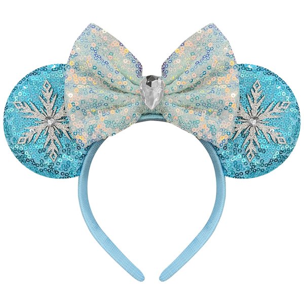 Bolonar Mouse Ears Headband for Women Princess Mouse Ears Bows Mouse Ear Princess Party Decorations Elsa