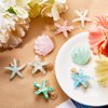 WILLBOND 12 Pieces Artificial Shell Pearl Starfish Seashell Hair Clip Set Acrylic Resin Women Lady Hair Clip Headdress Hairstyle Tool Accessories Beach Wedding Supplies(Charming)