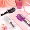 Patelai 4 Pieces Vent Hair Brushes Detangling Curved Brushes Massage Vented Styling Hair Comb Barber Hairdressing for Women,4 Color