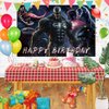 Super Hero Backdrop for Happy Birthday Party Decorations Venom Background for Baby Shower Party Cake Table Decorations Supplies Superhero Theme Banner 5x3ft