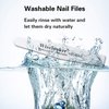 12 Pack Zebra Nail File Professional Washable Emery Board 180/240 Grit for Acrylic Nails