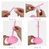 10 PCS Acrylic Doll Stands, Doll Display Stands with Adjustable Waist Clip, Transparent Doll Support Stand, Mini Doll Holder Stand for 11 to 13 Inch Dolls Action Figure Stand Doll Accessories (Pink)