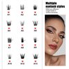 Individual Lash Clusters Natural Flexible Band Eyelash Extension C Curl Faux Mink Thick Volume Cluster lashes Mixed Length Reusable DIY False Eyelashes Happy Heartbeat(Black A13-C)