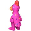 Multipet's Mini Globken Latex Plush Filled Polka Dot Chicken Dog Toy, 5-1/2-Inch