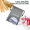 LOULANLUXE Scalp Applicator Comb, Hair Oil Applicator, Hair Growth Liquid Guide Comb for Hair Treatment Growth Medicine Fluid Essential Oil Serum with Portable Waterproof Drawstring Bag (Gray)