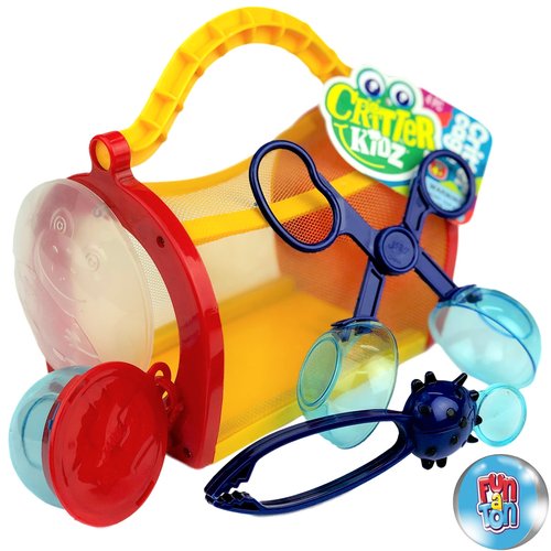 JA-RU Critter Cage Bug Catcher for Kids Habitat Kit (1 Set) Great Garden Outdoor Explorer Bug Toy Box with Tools I Insects Catcher with Tool Set Kit, Bug House, Party Favor Supply for Kids 5419-1p
