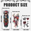 Cerlaza Christmas Temporary Tattoos for Adults Women, Christmas Holiday Make Up Stickers, Christmas Decorations Party Favors Supplies Crafts Stocking Stuffers - 16 Sheets