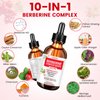 Liposomal Berberine HCL Supplement Liquid Drops 1500mg, Berberin with Ceylon Cinnamon, Bitter Melon, Turmeric, Glucomannan, Moringa, Berberine Phytosome for Digestion System, Immune Health Support