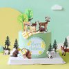 20PCS Plastic Forest Animals Figures, Realistic Woodland Creatures Figurines Miniature Toys Animal Tree Kit Wild Animal Toys Gift for Kids Toddlers, Party Favors Cake Topper Diorama Supplies