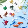 80 Pieces Ocean Sea Animals Figures Sea Creatures Toys for Kids Realistic Under The Sea Life Plastic Animal Bath Toy Set with Storage Box for Bathroom Pool