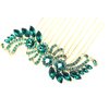 Faship Gorgeous Green Crystal Hair Comb