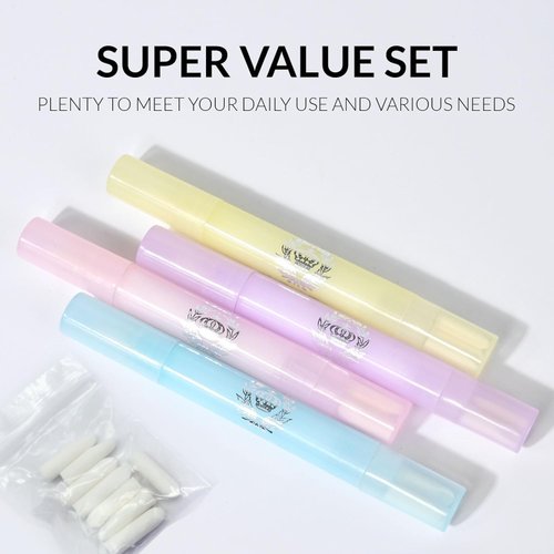 Nail Polish Corrector Pen, 4Pcs Nail Polish Remover Pen with 20pcs Tapered Refill Tips, Nail Polish Correction Nail Edge Cleaning Pen for Nail Art DIY