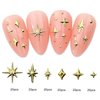 240pcs Gold Silver Star Nail Charms 3D Star Charms for Nails Design Metal Stars Nail Art Charms Alloy Nail Studs Star Nail Charm Nail Jewels for Nail Art Supplies Starlight Nail Decor Nail Accessories