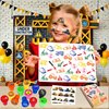 36PCS Construction Party Favors 24 Tattoos Sticker 12 Stamp Set - Ideal Vehicle Excavator Bulldozer Themed Birthday Decor Supplies Goodie Bag Classroom Gifts Cute Rewards for Girls, Baby Shower