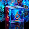 Sharp Edge DND Dice Set Handmade 7 Accessories Dice for Dungeons and Dragons TTRPG Games, Multi-Sided RPG Polyhedral Resin Sharp Edge Dice Roleplaying Games Shadowrun Pathfinder MTG