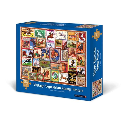 Vintage Equestrian Stamp Posters 1000-Piece Puzzle