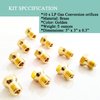 MEANHDAG Grill LP Gas Conversion Kit for Weber, Brass Jet Nozzle for Propane LPG, DIY Burner Replacement Part Orifice Can Drill Out, 10 PCS, Orifice Hole Size 0.5mm=0.02 "=24AWG, M6x0.75mm