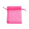 Topwedding 3.5"x4.5" 100pcs Drawstring Sheer Organza Wedding Gift Party Favor Jewelry Pouch Candy Bags, Fuschia