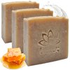 Relaxcation GOAT MILK SOAP BARS - MADE IN USA FROM FRESH GOAT MILK | Hand and Body Soap For Eczema, Psoriasis & Dry Sensitive Skin | Soft and Moisturizing | Natural Soap Bar |100% Handmade | 3 Bars