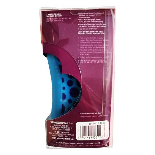 Goody TANGLEFIX Lightweight Tear Free Styling Brush, Dual Size Design (Colors May Vary)