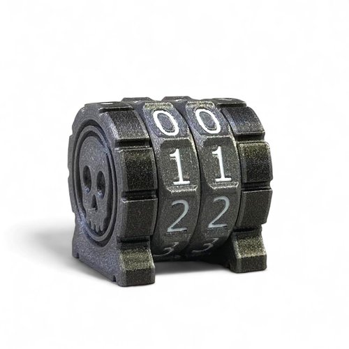Life Counter - Game Counter - HP Tracker for TCG, CCG, TTRPG, Board Games, Card Games... (2 Gray Rings+White Numbers)