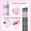 SAVILAND Acrylic Nail Kit with Drill, 15g Clear/White/Pink Acrylic Powder and Liquid Set with Nail Drill Acrylic Nail Brush Nail Forms Dappen Dish, Easy to Use Acrylic Nail Supplies for Beginners