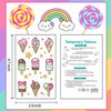 Cerlaza 180 Styles Donut Party Supplies Favors Tattoo Stickers, Candy Ice Cream Birthday Party Decorations Accessories, Fake Temporary Tattoos for Girls Kids