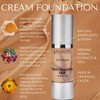RD Alchemy - 99% Natural & Organic MEDIUM Cream Foundation - Best Lightweight Foundation for Coverage of Blemishes, Sun Spots, Age Spots, or Under Eye Dark Circles. Anti Aging + SPF 25