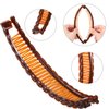WILLBOND 6 Pieces Banana Hair Clip Clincher Combs Clip Fishtail Fish Shape Hair Clip Ponytail Banana Clip Accessory for Women Hair(Black, White, Brown)