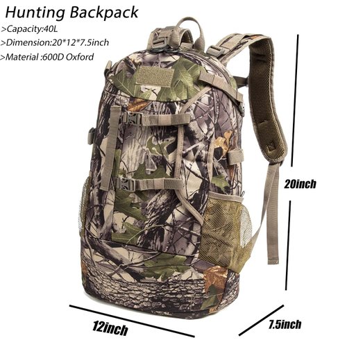 MERALIAN Hunting Backpack,Outdoor Hunting Daypack for Bow or Rifle with Rain Cover. (Green)