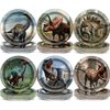 Naozinebi 72PCS Dinosaur Birthday Plates Dinosaur Party Supplies Dino World Tableware Tropical Jungle Plates Disposable Paper Plate Dessert Plates for Boys Girls Kids Baby Shower Favors 6.7 * 6.7inch
