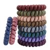 TUUXI 10 pcs Hair Ties Colorful Scrunchies Hair Accessories for Women Hair Ties No Damaged Rubber Bands for Hair Ponytail Holders Spiral Hair Ties Thick Hair