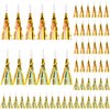 AVLA 60 Pack Gold Noise Maker, Glitter Metallic Fringed Musical Birthday Blowout, Horns Whistle Party Favor Blower Noisemaker for Kids New Year Sport Events