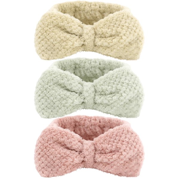 Ondder 3 Pcs Spa Headband Skincare Headbands Bow Makeup Skin Care Face Wash Headband for Washing Face Cute Face Washing Headband Terry Cloth Facial Headband Make Up Headbands for Women Girls