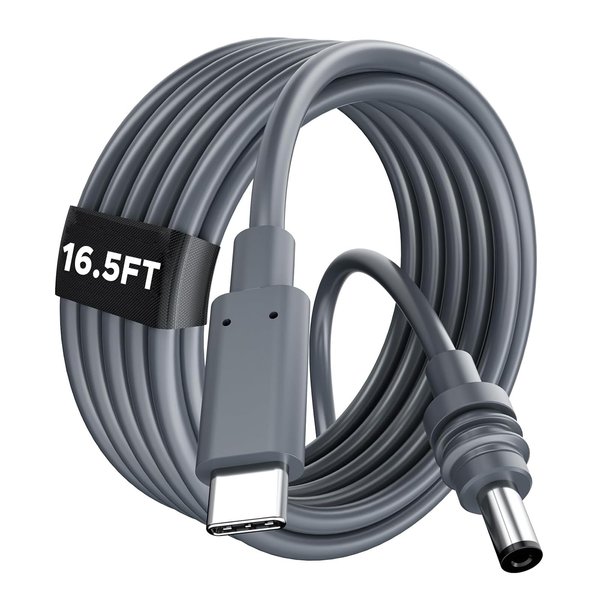 Gtaywell Starlink Mini USB-C to DC Power Cable, Max 100W Input USB Type C to DC Cable, Waterproof, Starlink Mini USB Cable Compatible with 65W PD Source 5M/16.5Ft