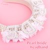 Semato Bachelorette Party Favors - Flower Pearl Bride Headband, Bridal Shower Decorations and Gifts for Women