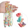 Hicdaw 18PCS Toddler Necklace Beaded Bracelet Stretch Costume Princess Necklace for Little Girls Play Jewelry Bracelet Set Dress Up Party Favors Gift Kids Jewelry for Girls