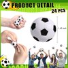 WELLVO 24Pcs Mini Foam Soccer Stress Balls Soccer Party Favors for Kids Sports Party Favors Goodie Bag Stuffers Soccer Gifts (1.6 inch )