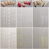 6 Sheets Metallic Nail Art Stickers Gold Silver French Nail Decals Nail Art Supplies 3D Metal Curve Stripe Wave Lines Nail Design French Nail Stickers for Women Acrylic Nails Decoration Accessories