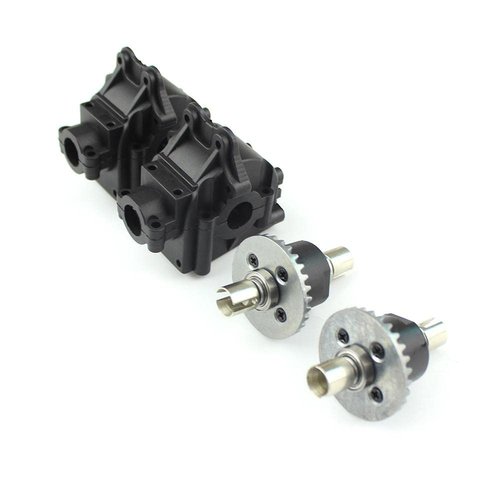 KingVal Replacement Metal Differential with Plastic Gearbox RC Parts Compatible with Wltoys 144001 124018 124019 124017 124016 144010 124007 RC Car