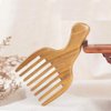 1 Pack Sandalwood Hair Comb with Wide Tooth, Afro Pick, and Beard Styling Functions