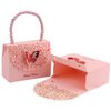 Driew Butterflies Purse Party Favor bags, 20 Pack Baby Shower Candy Gift Chocolate Favor Box Set with Handle for Wedding Decorative, Anniversary, Birthday Parties,Pink, 3.5"x1.6"x2.8"
