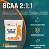 BulkSupplements.com BCAA 2:1:1 Powder - Branched Chain Amino Acids, BCAA Supplement, BCAAs Amino Acids Powder - Unflavored & Gluten Free, 1000mg per Serving, 500g (1.1 lbs) (Pack of 1)